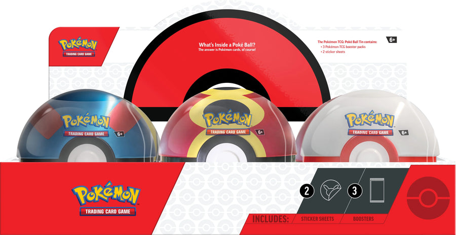 2025 Pokemon Poke Ball Tin (Winter Q4) - 6 Tin Case