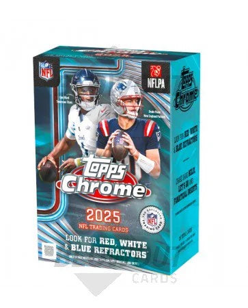 DRAFT - 2025 Topps Chrome Football B | blowoutcards:2025-topps-chrome-football-blaster-40-box-case