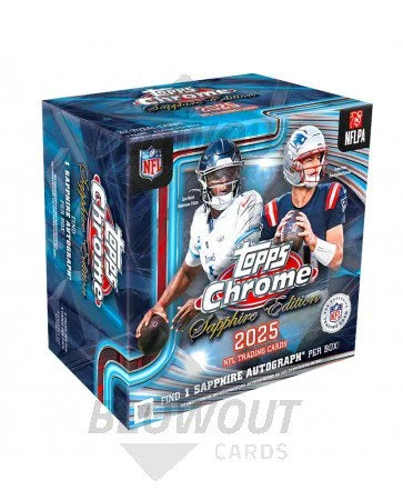 2025 Topps Chrome Sapphire Edition Football 10 Box Case