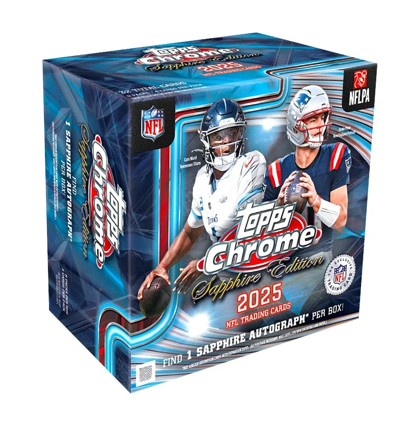 2025 Topps Chrome Football Sapphire Edition 10 Box Case