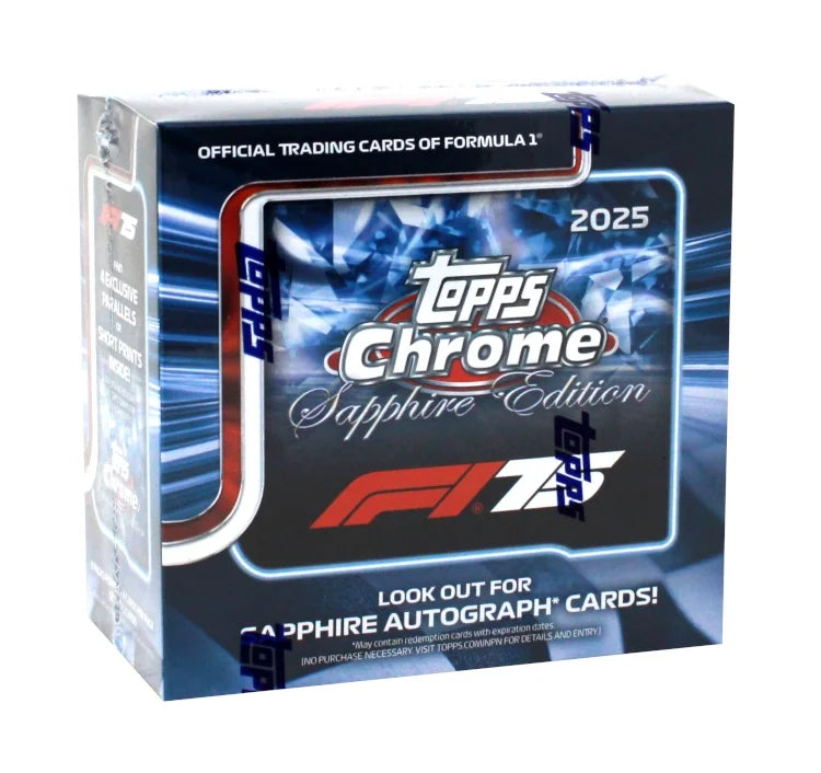 2025 Topps Chrome Formula 1 Racing Sapphire Edition 10 Box Case