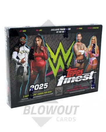 DRAFT - 2025 Topps Finest WWE Hobby Box | 6 Packs, 2 Autographs