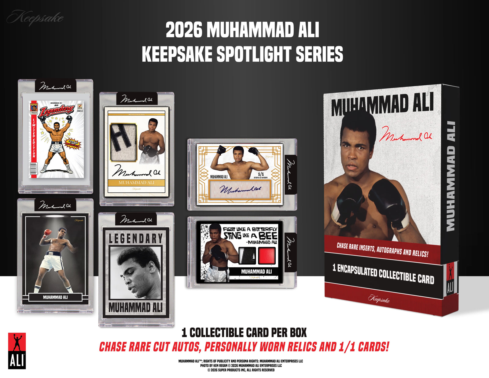 2026 Keepsake Muhammad Ali Spotlight Series Box | Encased Collectible