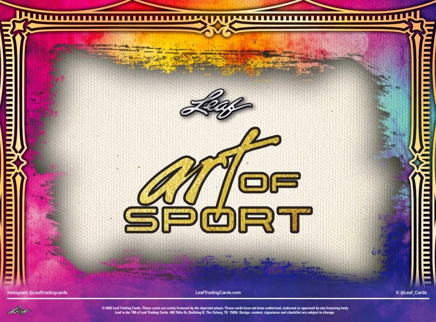 2026 Leaf Art of Sport Hobby 10 Box Case