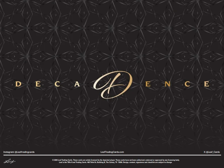 2026 Leaf Decadence 3 Box Case | Multi-Sport Autographs (Ships Sealed Only)