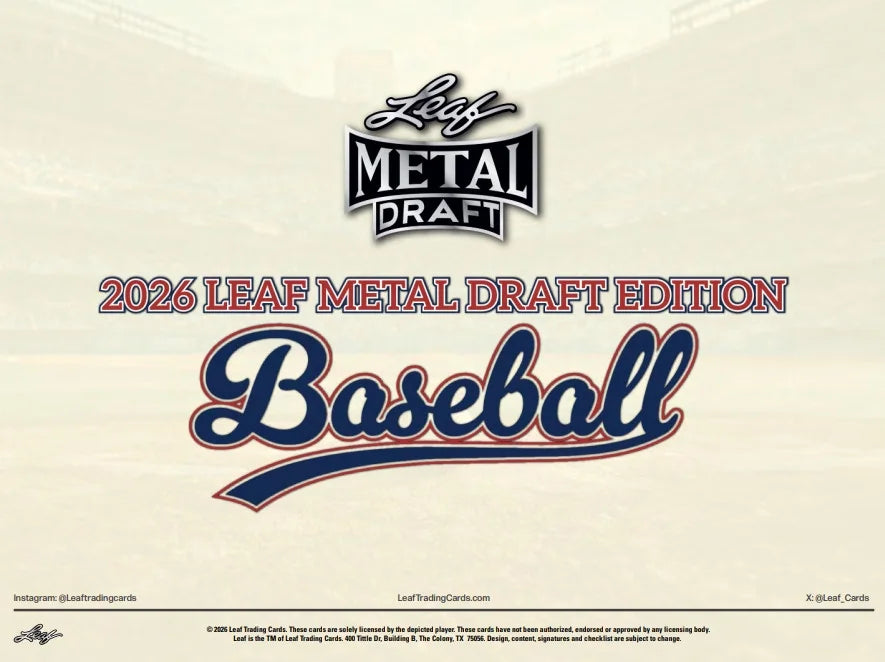 2026 Leaf Metal Draft Edition Baseball Mega 8 Box Case (Ships Sealed Only) - B2