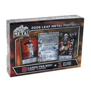 2026 Leaf Metal Football Hobby Box (Ships Sealed Only)