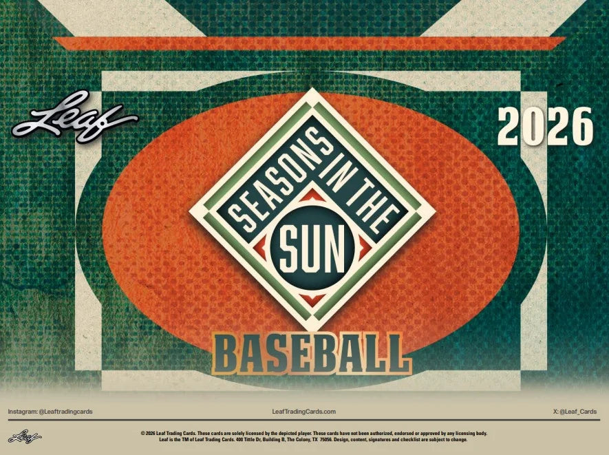 2026 Leaf Seasons In The Sun Baseball Box
