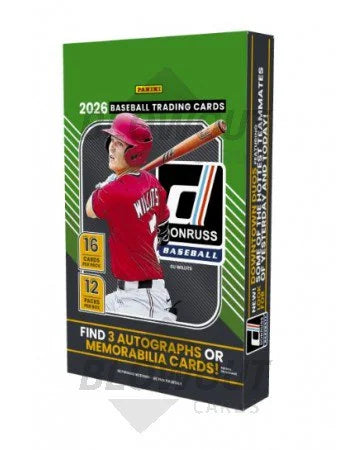 2026 Panini Donruss Baseball Hobby 12 Box Case (Ships Sealed Only) - B2