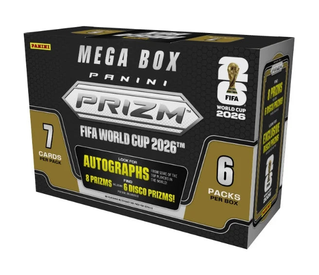 2026 Panini Prizm World Cup Soccer Hobby Mega Box (Ships Sealed Only)