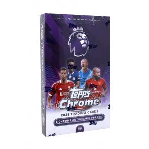 2026 Topps Chrome Premier League Soccer Hobby Case 12 Boxes (Ships Sealed Only)