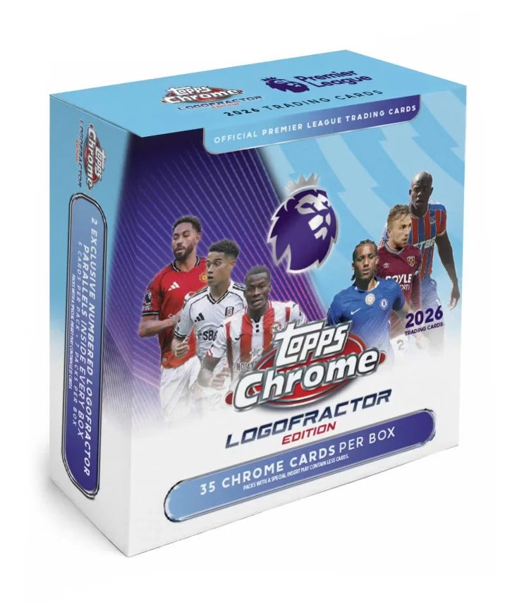 2026 Topps Chrome Premier League Soccer Logofractor 20 Box Case (Ships Sealed Only)