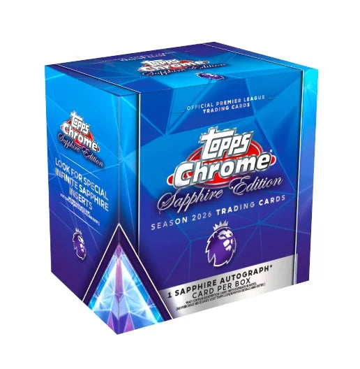 2026 Topps Chrome Premier League Soccer Sapphire Edition 10 Box Case (Ships Sealed Only) - B