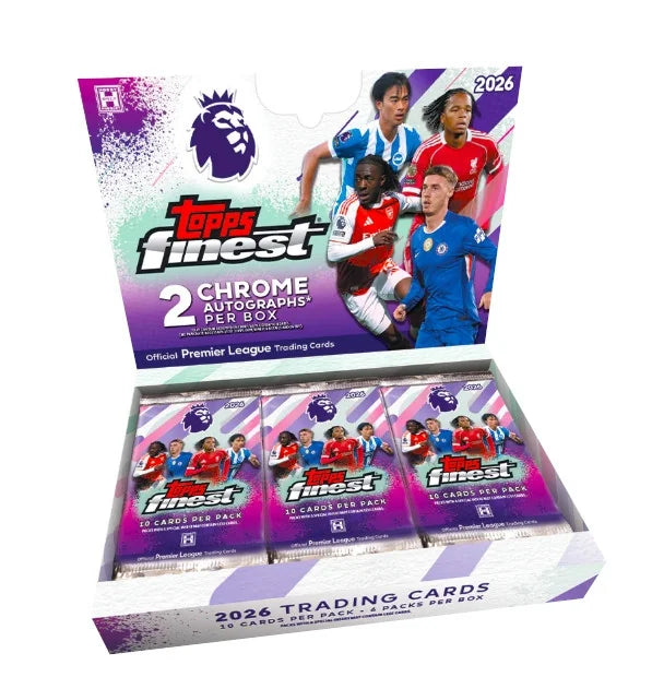 2026 Topps Finest Premier League Soccer Hobby 8 Box Case (Ships Sealed Only) - B2
