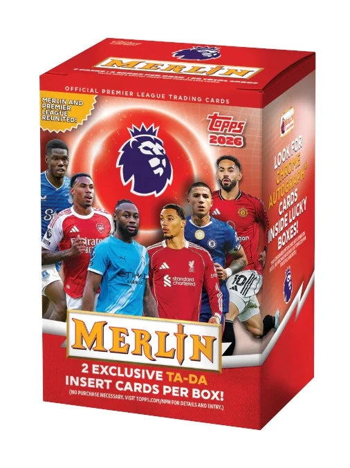 2026 Topps Merlin Premier League Soccer Blaster 40 Box Case (Ships Sealed Only)