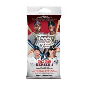 2026 Topps Series 1 Baseball Fat Pack Case 108 Packs (Ships Sealed Only)