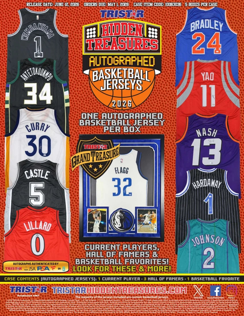 2026 Tristar Hidden Treasures Autographed Basketball Jersey Box - B