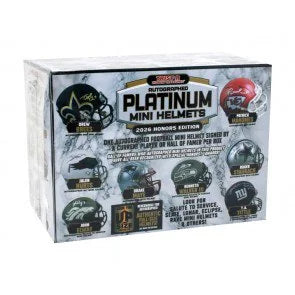 Hidden Treasures 2026 Tristar Autographed Football Platinum Mini Helmets Honors (Ships Sealed Only)