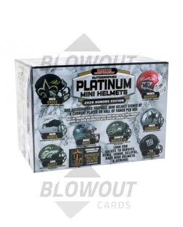 Hidden Treasures 2026 Tristar Autographed Football Platinum Mini Helmets Honors (Ships Sealed Only)