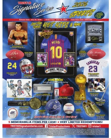 2026 Tristar Signature Series Sports Case 5 Autographed Items