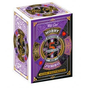 2026 Wild Card Five Card Draw Stacked Deck Football Hobby Jumbo Box (Ships Sealed Only)