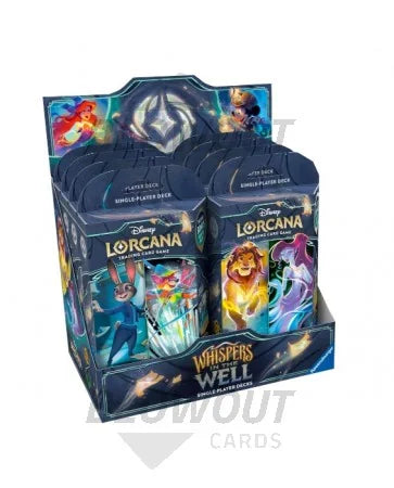 DRAFT - Disney Lorcana Whispers in the Well Starter Deck Display | 8 Ready-to-Play Decks