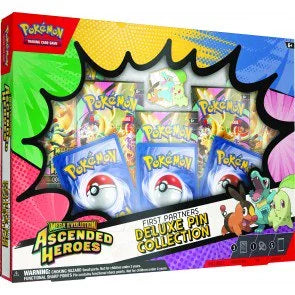 Pokemon Mega Evolution Ascended Heroes First Partners Deluxe Pin Collection Box