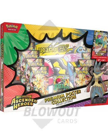 Pokemon Mega Evolution Ascended Heroes Premium Poster Collection | 6 Box Case (Ships Sealed Only) - B