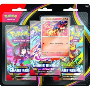DRAFT - Pokemon Mega Evolution Chaos Rising 3-Pack Blister | 24-Pack Box