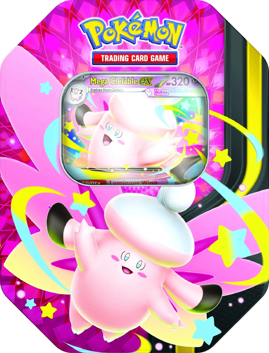 Pokemon Mega Evolution Mega Moonlit Tin - 6 Tin Case