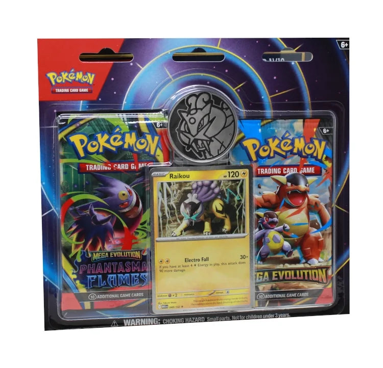 Pokemon Mega Evolution & Phantasmal Flames Raikou 2-Pack Blister Pack - 24 Pack Box