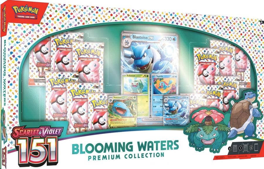 Pokemon Scarlet & Violet 151 Blooming Waters Premium Collection | 6 Box Case (Ships Sealed Only)