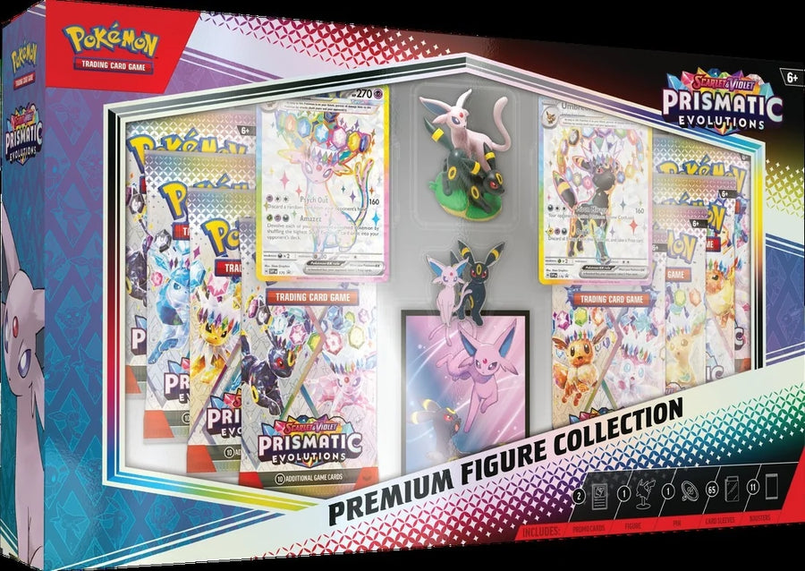 Pokemon Scarlet & Violet Prismatic Evolutions Premium Figure Collection 6 Box Case
