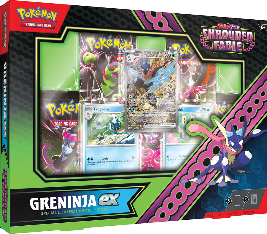 Pokemon Scarlet & Violet Shrouded Fable Kingdra/Greninja EX Special Illustration Collection 6 Box Case