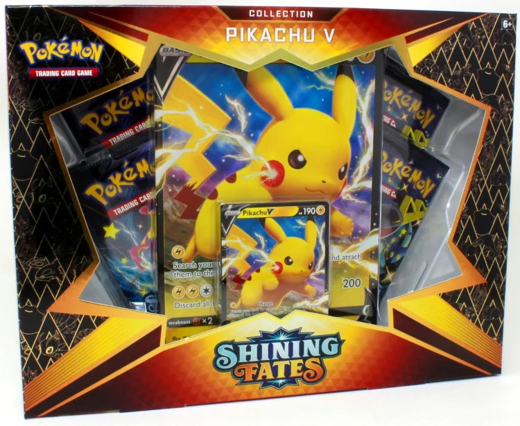 Pokemon Shining Fates Pikachu V 6 Box Case