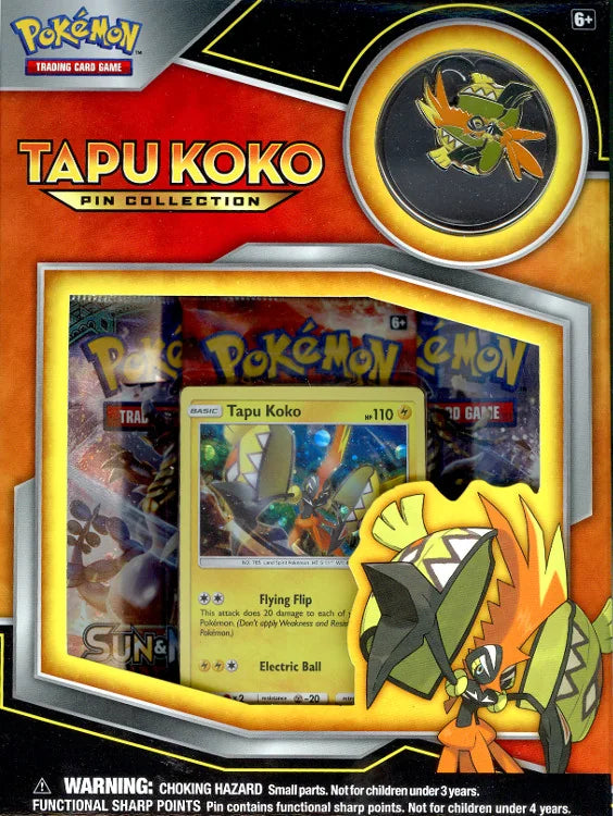 Pokemon Tapu Koko Pin Collection 24 Box Case