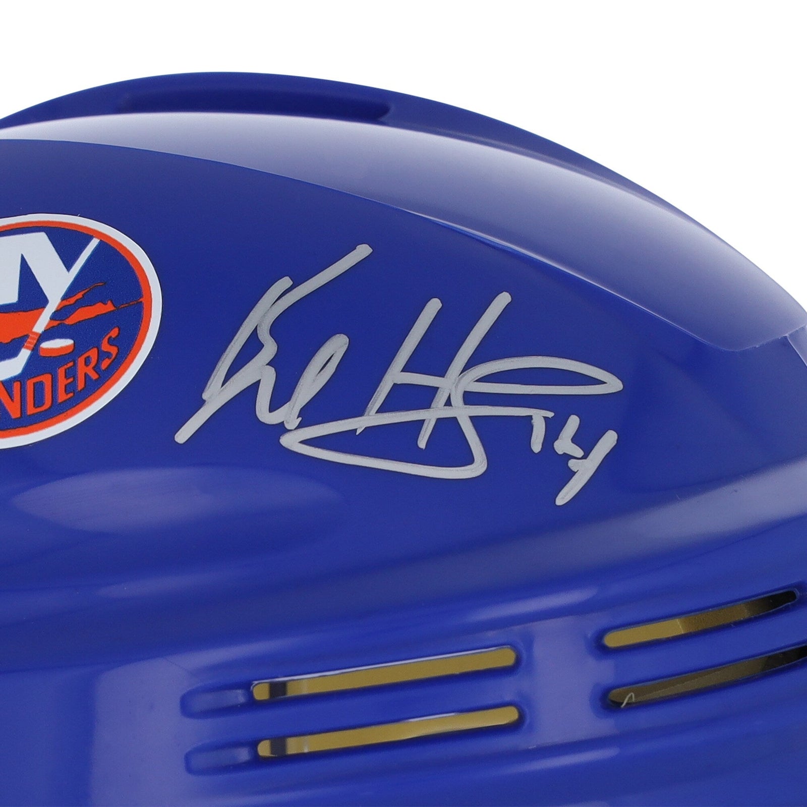 Bo Horvat New York Islanders Autographed Fanatics Authentic Blue Mini Helmet - The Ballers Bank