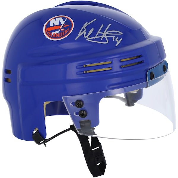 Bo Horvat New York Islanders Autographed Fanatics Authentic Blue Mini Helmet - The Ballers Bank
