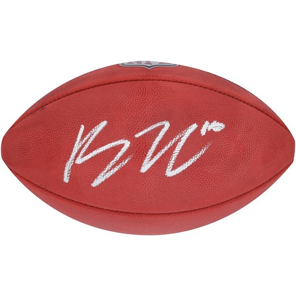 Bo Nix Denver Broncos Autographed Fanatics Authentic Wilson Duke Full Color Football - The Ballers Bank