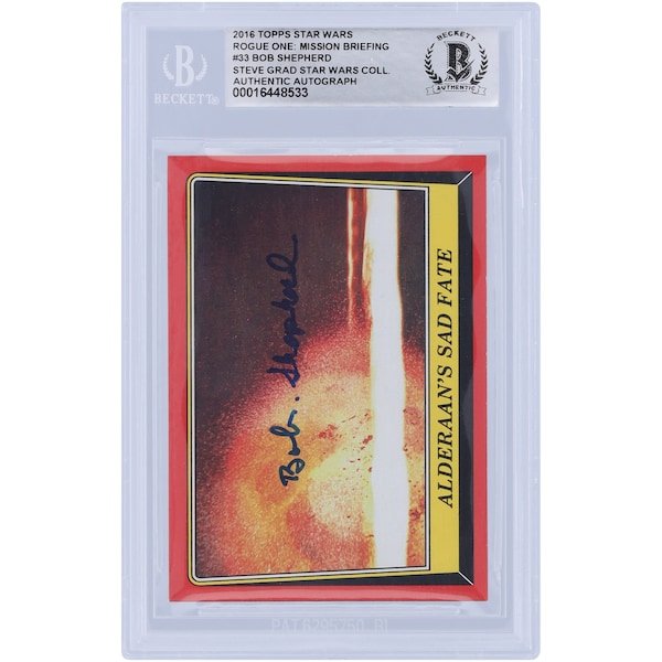 Bob Shepherd Star Wars Autographed 2016 Topps Rogue One Missing Briefing 33 BGS Authenticated Card - The Ballers Bank
