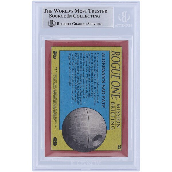 Bob Shepherd Star Wars Autographed 2016 Topps Rogue One Missing Briefing 33 BGS Authenticated Card - The Ballers Bank