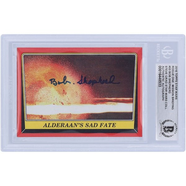 Bob Shepherd Star Wars Autographed 2016 Topps Rogue One Missing Briefing 33 BGS Authenticated Card - The Ballers Bank