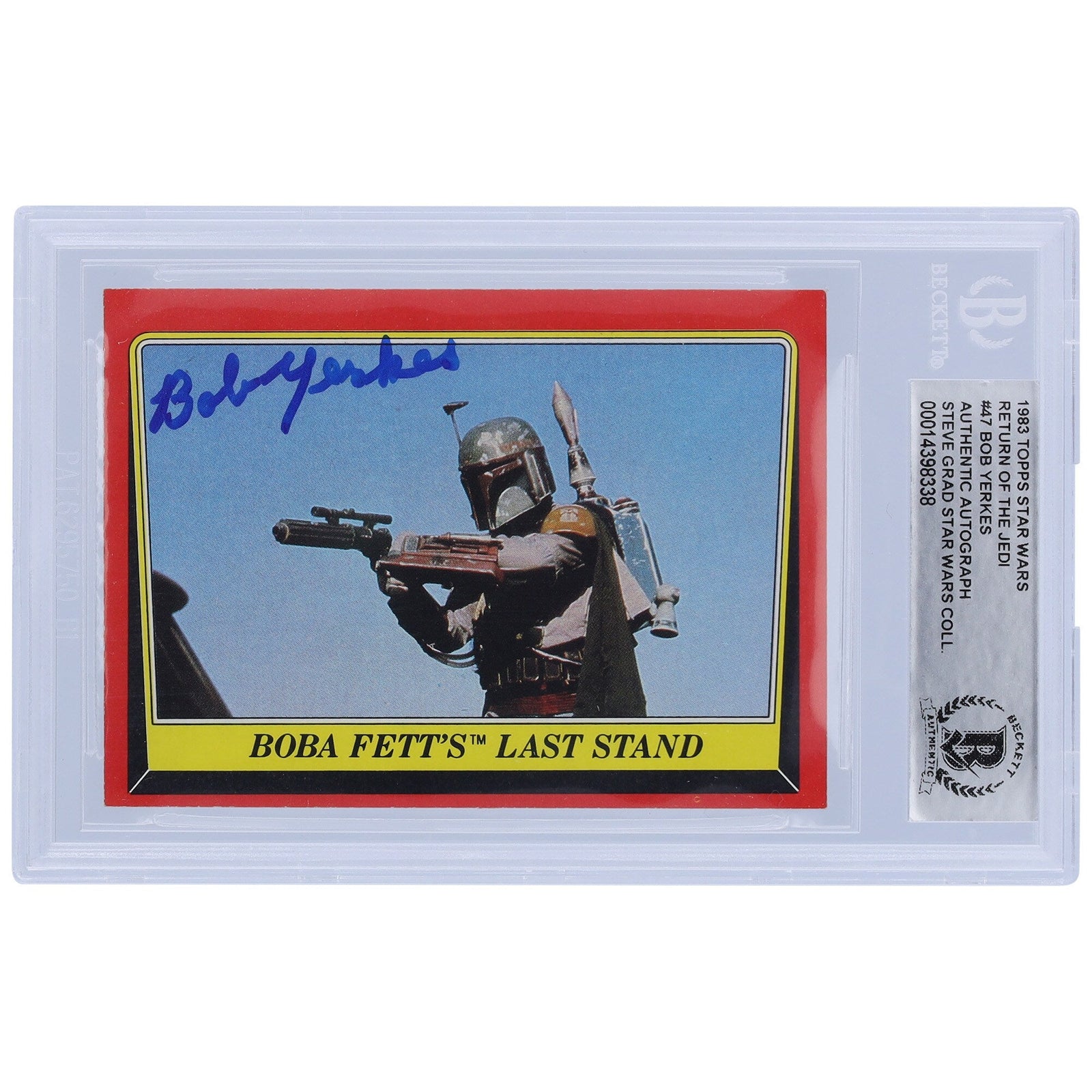Bob Yerkes Star Wars Autographed 1983 Topps Return of the Jedi 47 BGS Authenticated Card - The Ballers Bank