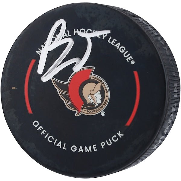 Brady Tkachuk Ottawa Senators Autographed Fanatics Authentic Official Game Puck - The Ballers Bank