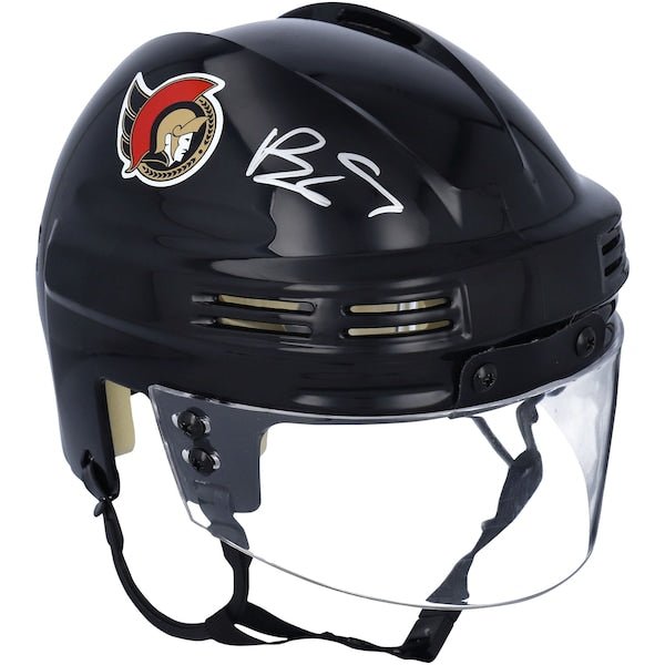 Brady Tkachuk Ottawa Senators Fanatics Authentic Autographed Black Mini Helmet - The Ballers Bank
