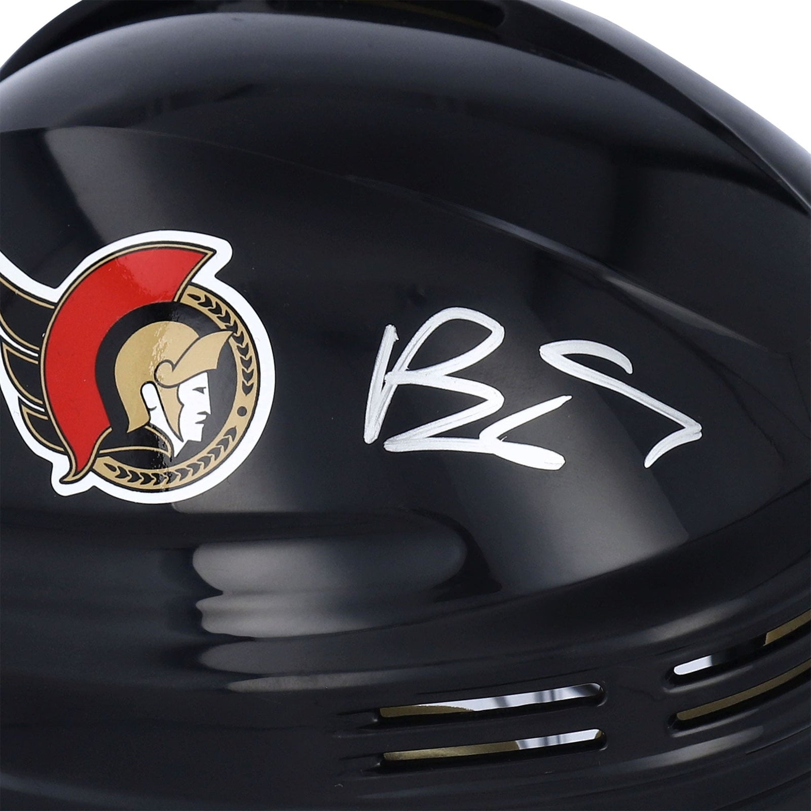 Brady Tkachuk Ottawa Senators Fanatics Authentic Autographed Black Mini Helmet - The Ballers Bank