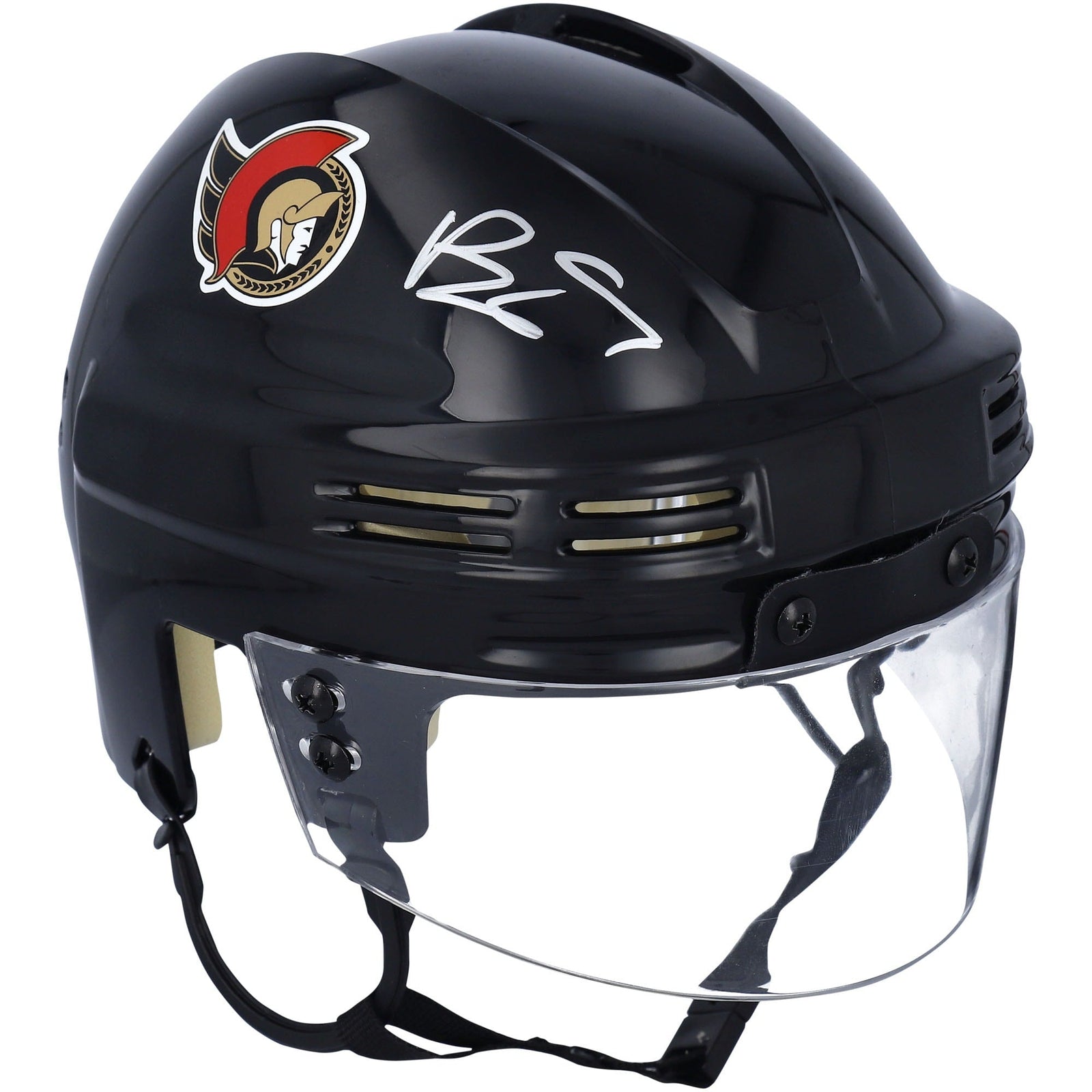 Brady Tkachuk Ottawa Senators Fanatics Authentic Autographed Black Mini Helmet - The Ballers Bank
