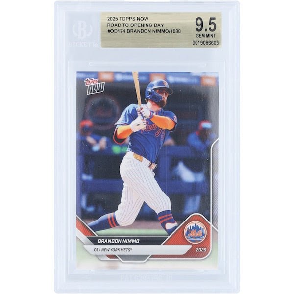 Brandon Nimmo New York Mets 2025 Topps Now Road to Opening Day OD - 174 BGS Authenticated 9.5 Card - The Ballers Bank