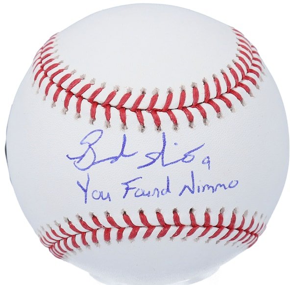 Brandon Nimmo Texas Rangers Autographed Fanatics Authentic Baseball with "You Found Nimmo" Inscription - The Ballers Bank