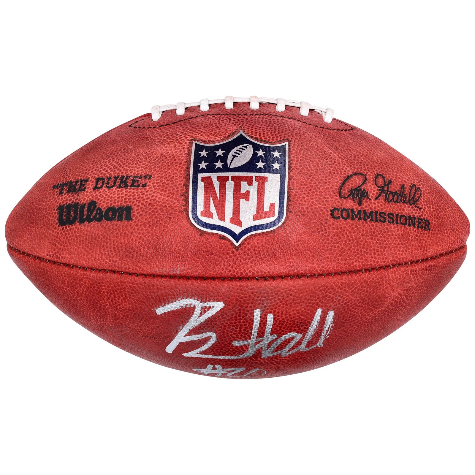 Breece Hall New York Jets Autographed Fanatics Authentic NFL Duke Full Color Football - The Ballers Bank